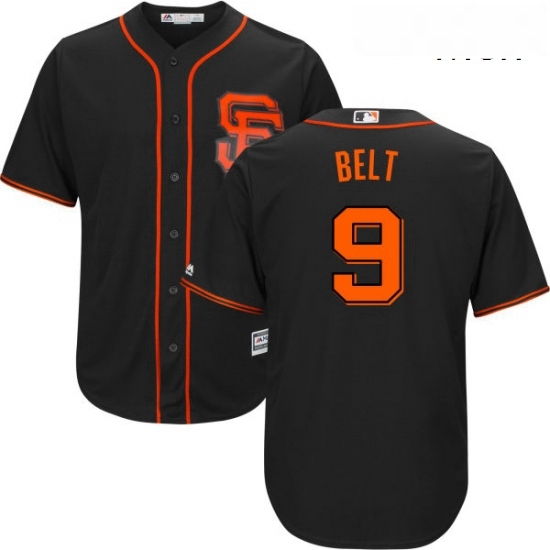 Mens Majestic San Francisco Giants 9 Brandon Belt Replica Black Alternate Cool Base MLB Jersey Mens Majestic San Francisco Giants 9 Brandon Belt Replica Black Alternate Cool Base MLB Jersey