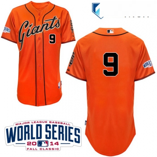 Mens Majestic San Francisco Giants 9 Brandon Belt Replica Orange Alternate Cool Base w2014 World Series Patch MLB Jersey Mens Majestic San Francisco Giants 9 Brandon Belt Replica Orange Alternate Cool Base w2014 World Series Patch MLB Jersey