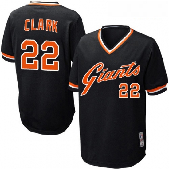 Mens Mitchell and Ness San Francisco Giants 22 Will Clark Authentic Black Throwback MLB Jersey Mens Mitchell and Ness San Francisco Giants 22 Will Clark Authentic Black Throwback MLB Jersey