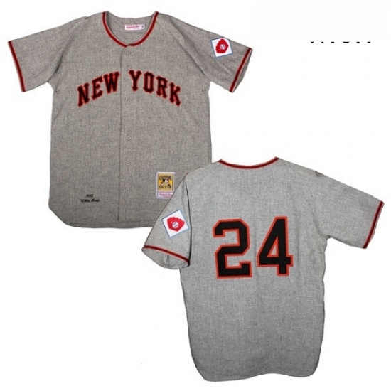 Mens Mitchell and Ness San Francisco Giants 24 Willie Mays Authentic Grey 1951 Throwback MLB Jersey Mens Mitchell and Ness San Francisco Giants 24 Willie Mays Authentic Grey 1951 Throwback MLB Jersey