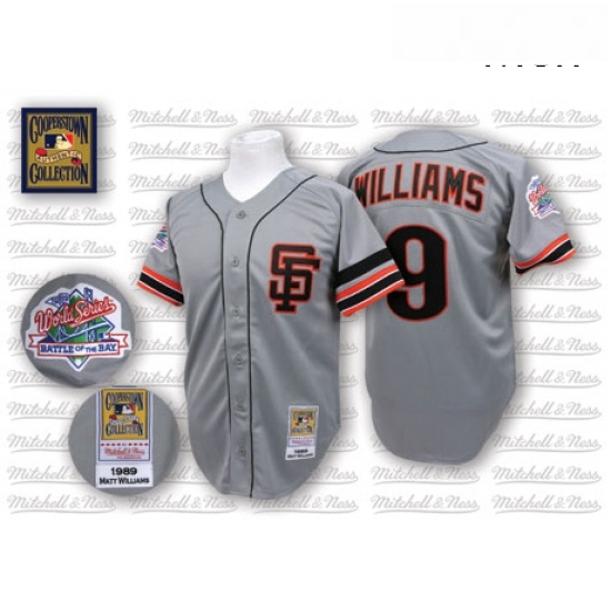 Mens Mitchell and Ness San Francisco Giants 9 Matt Williams Replica Grey Throwback MLB Jersey Mens Mitchell and Ness San Francisco Giants 9 Matt Williams Replica Grey Throwback MLB Jersey