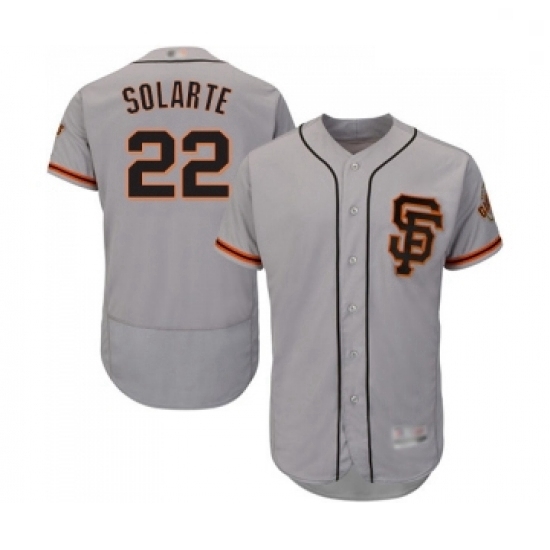 Mens San Francisco Giants 22 Yangervis Solarte Grey Alternate Flex Base Authentic Collection MLB Jersey Mens San Francisco Giants 22 Yangervis Solarte Grey Alternate Flex Base Authentic Collection MLB Jersey