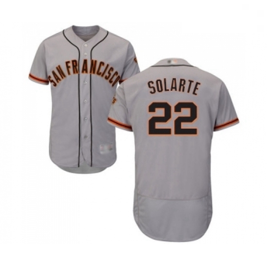 Mens San Francisco Giants 22 Yangervis Solarte Grey Road Flex Base Authentic Collection Baseball Jersey Mens San Francisco Giants 22 Yangervis Solarte Grey Road Flex Base Authentic Collection Baseball Jersey