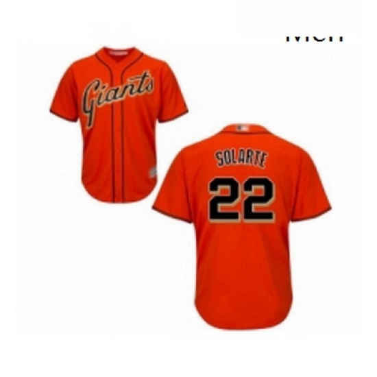 Mens San Francisco Giants 22 Yangervis Solarte Replica Orange Alternate Cool Base Baseball Jersey Mens San Francisco Giants 22 Yangervis Solarte Replica Orange Alternate Cool Base Baseball Jersey