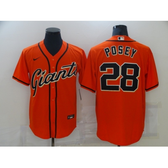 Men's San Francisco Giants #28 Buster Posey Orange Alternate Flex Base Authentic Collection Jersey Men's San Francisco Giants #28 Buster Posey Orange Alternate Flex Base Authentic Collection Jersey