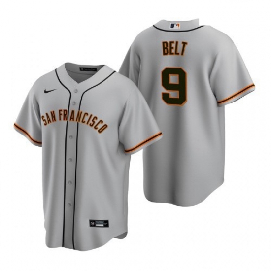 Men's San Francisco Giants #9 Brandon Belt 2020 Baseball Grey Jersey Men's San Francisco Giants #9 Brandon Belt 2020 Baseball Grey Jersey