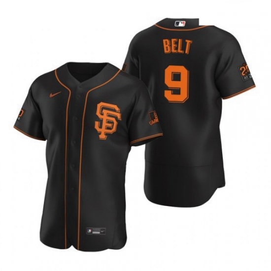 Men's San Francisco Giants #9 Brandon Belt Baseball 2020 Black Jersey Men's San Francisco Giants #9 Brandon Belt Baseball 2020 Black Jersey