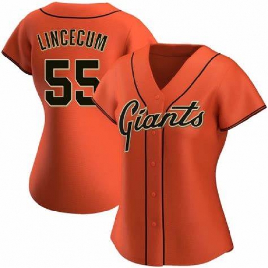 Women San Francisco Giants Tim Lincecum 55 Orange Stitched Cool Base MLB Jersey Women San Francisco Giants Tim Lincecum 55 Orange Stitched Cool Base MLB Jersey