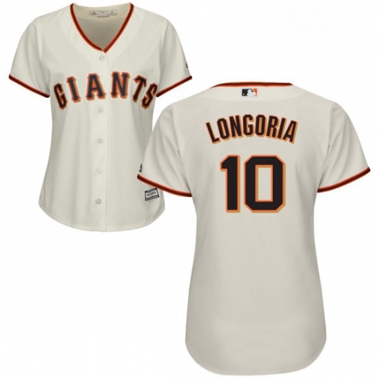 Womens Majestic San Francisco Giants 10 Evan Longoria Authentic Cream Home Cool Base MLB Jersey Womens Majestic San Francisco Giants 10 Evan Longoria Authentic Cream Home Cool Base MLB Jersey