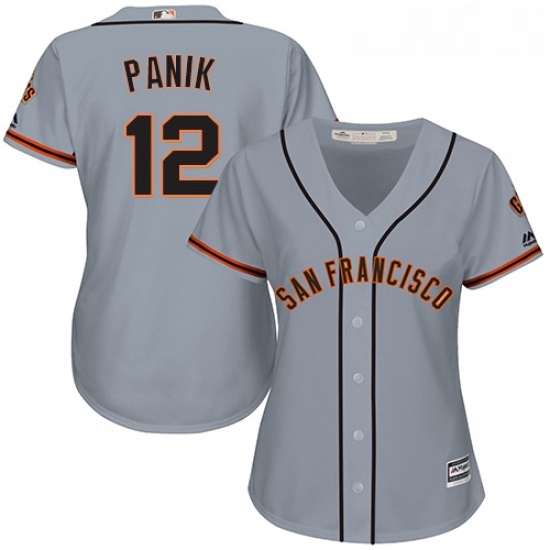 Womens Majestic San Francisco Giants 12 Joe Panik Replica Grey Road Cool Base MLB Jersey Womens Majestic San Francisco Giants 12 Joe Panik Replica Grey Road Cool Base MLB Jersey