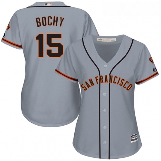 Womens Majestic San Francisco Giants 15 Bruce Bochy Replica Grey Road Cool Base MLB Jersey Womens Majestic San Francisco Giants 15 Bruce Bochy Replica Grey Road Cool Base MLB Jersey