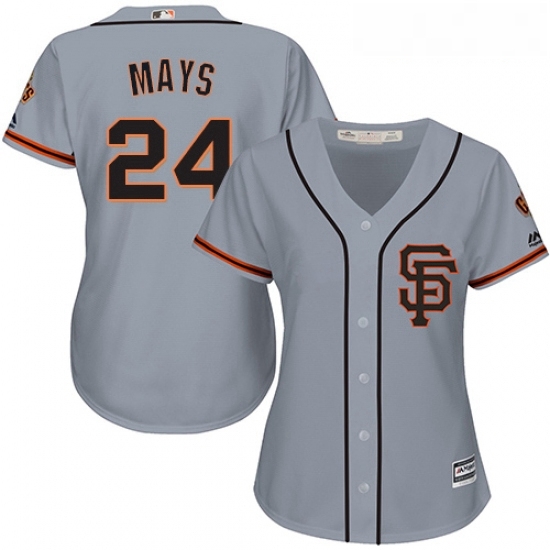 Womens Majestic San Francisco Giants 24 Willie Mays Authentic Grey Road 2 Cool Base MLB Jersey Womens Majestic San Francisco Giants 24 Willie Mays Authentic Grey Road 2 Cool Base MLB Jersey