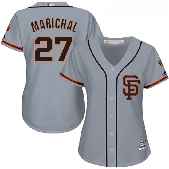Womens Majestic San Francisco Giants 27 Juan Marichal Replica Grey Road 2 Cool Base MLB Jersey Womens Majestic San Francisco Giants 27 Juan Marichal Replica Grey Road 2 Cool Base MLB Jersey