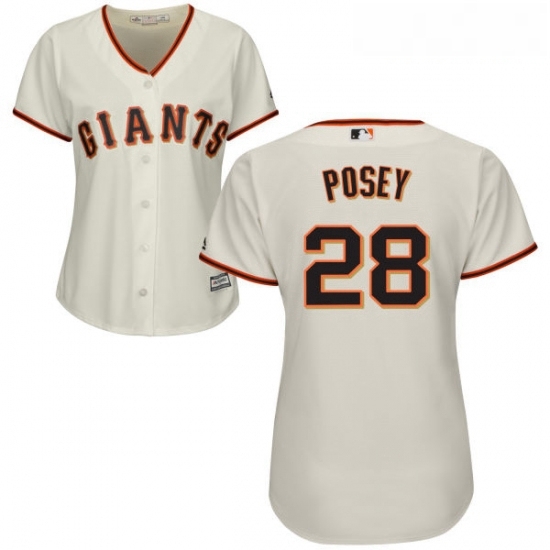 Womens Majestic San Francisco Giants 28 Buster Posey Authentic Cream Home Cool Base MLB Jersey Womens Majestic San Francisco Giants 28 Buster Posey Authentic Cream Home Cool Base MLB Jersey