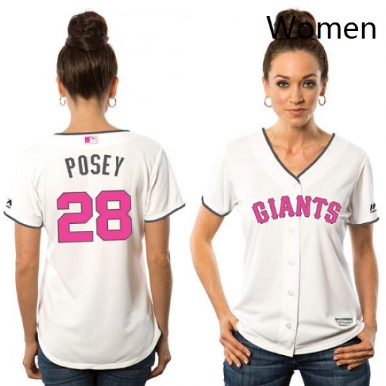 Womens Majestic San Francisco Giants 28 Buster Posey Authentic White Mothers Day Cool Base MLB Jersey Womens Majestic San Francisco Giants 28 Buster Posey Authentic White Mothers Day Cool Base MLB Jersey