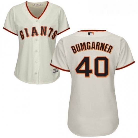 Womens Majestic San Francisco Giants 40 Madison Bumgarner Authentic Cream Home Cool Base MLB Jersey Womens Majestic San Francisco Giants 40 Madison Bumgarner Authentic Cream Home Cool Base MLB Jersey