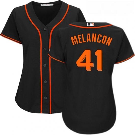 Womens Majestic San Francisco Giants 41 Mark Melancon Authentic Black Alternate Cool Base MLB Jersey Womens Majestic San Francisco Giants 41 Mark Melancon Authentic Black Alternate Cool Base MLB Jersey