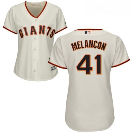Womens Majestic San Francisco Giants 41 Mark Melancon Authentic Cream Home Cool Base MLB Jersey Womens Majestic San Francisco Giants 41 Mark Melancon Authentic Cream Home Cool Base MLB Jersey