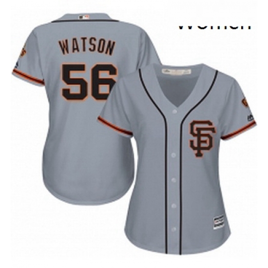 Womens Majestic San Francisco Giants 56 Tony Watson Authentic Grey Road 2 Cool Base MLB Jersey Womens Majestic San Francisco Giants 56 Tony Watson Authentic Grey Road 2 Cool Base MLB Jersey