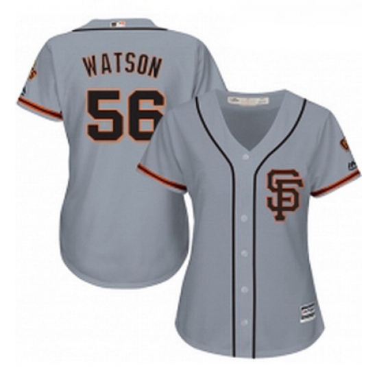 Womens Majestic San Francisco Giants 56 Tony Watson Replica Grey Road 2 Cool Base MLB Jersey Womens Majestic San Francisco Giants 56 Tony Watson Replica Grey Road 2 Cool Base MLB Jersey