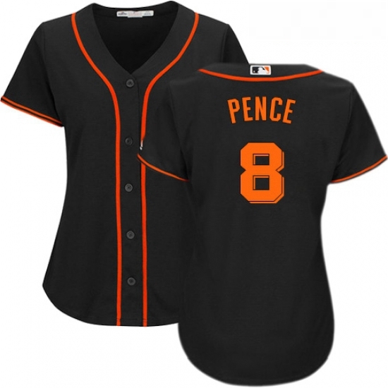 Womens Majestic San Francisco Giants 8 Hunter Pence Authentic Black Alternate Cool Base MLB Jersey Womens Majestic San Francisco Giants 8 Hunter Pence Authentic Black Alternate Cool Base MLB Jersey