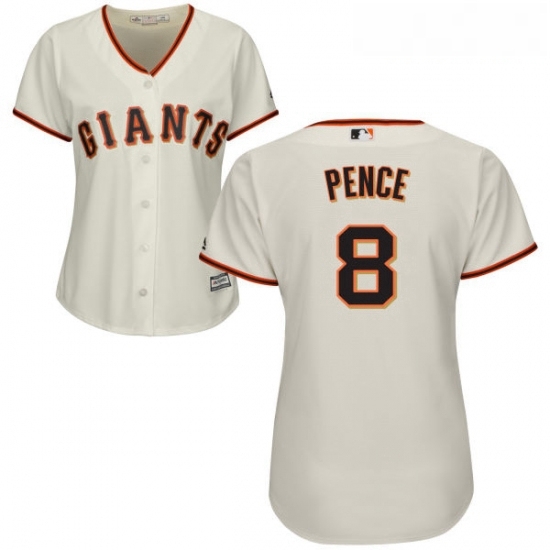 Womens Majestic San Francisco Giants 8 Hunter Pence Authentic Cream Home Cool Base MLB Jersey Womens Majestic San Francisco Giants 8 Hunter Pence Authentic Cream Home Cool Base MLB Jersey