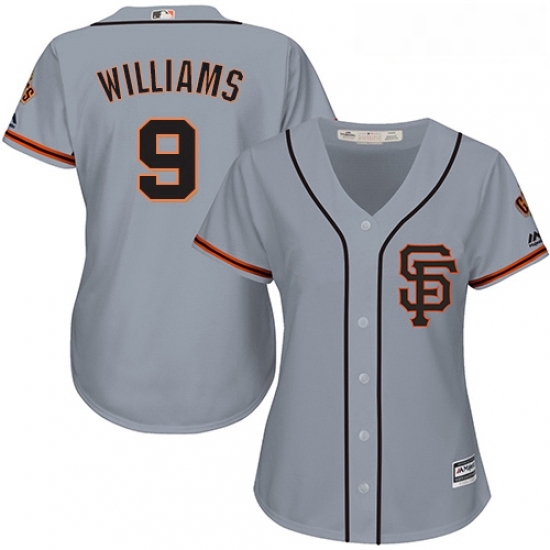 Womens Majestic San Francisco Giants 9 Matt Williams Replica Grey Road 2 Cool Base MLB Jersey Womens Majestic San Francisco Giants 9 Matt Williams Replica Grey Road 2 Cool Base MLB Jersey