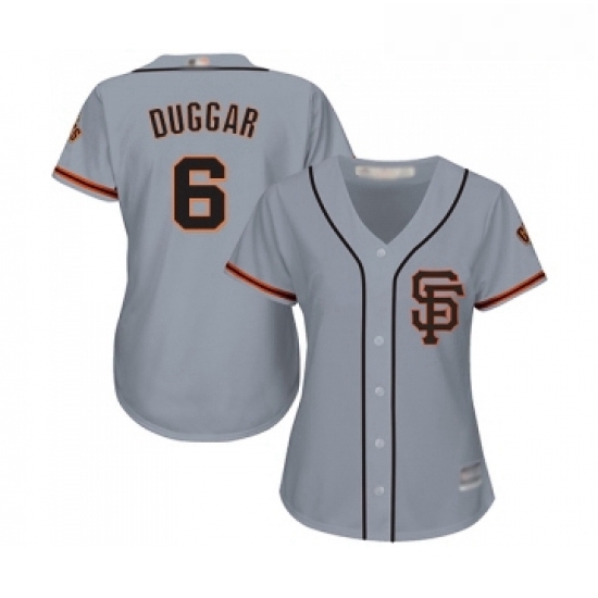 Womens San Francisco Giants 6 Steven Duggar Replica Grey Road 2 Cool Base Baseball Jersey Womens San Francisco Giants 6 Steven Duggar Replica Grey Road 2 Cool Base Baseball Jersey