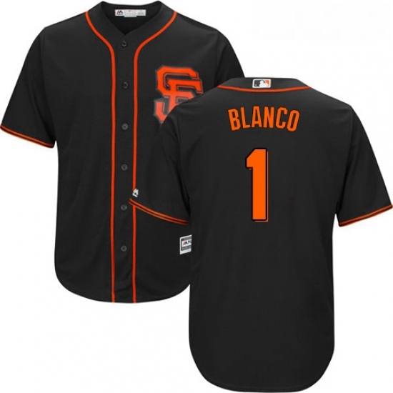 Youth Majestic San Francisco Giants 1 Gregor Blanco Replica Black Alternate Cool Base MLB Jersey Youth Majestic San Francisco Giants 1 Gregor Blanco Replica Black Alternate Cool Base MLB Jersey