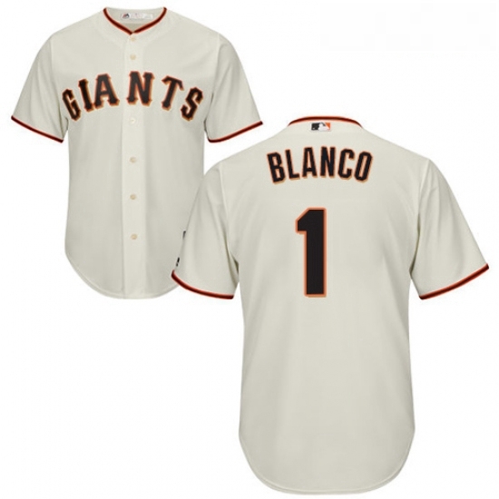 Youth Majestic San Francisco Giants 1 Gregor Blanco Replica Cream Home Cool Base MLB Jersey Youth Majestic San Francisco Giants 1 Gregor Blanco Replica Cream Home Cool Base MLB Jersey