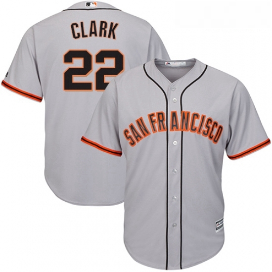 Youth Majestic San Francisco Giants 22 Will Clark Replica Grey Road Cool Base MLB Jersey Youth Majestic San Francisco Giants 22 Will Clark Replica Grey Road Cool Base MLB Jersey
