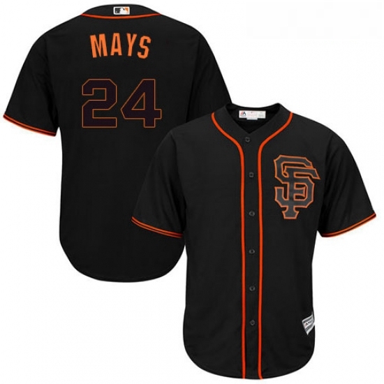 Youth Majestic San Francisco Giants 24 Willie Mays Replica Black Alternate Cool Base MLB Jersey Youth Majestic San Francisco Giants 24 Willie Mays Replica Black Alternate Cool Base MLB Jersey