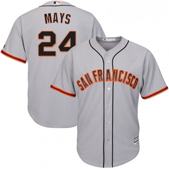 Youth Majestic San Francisco Giants 24 Willie Mays Replica Grey Road Cool Base MLB Jersey Youth Majestic San Francisco Giants 24 Willie Mays Replica Grey Road Cool Base MLB Jersey