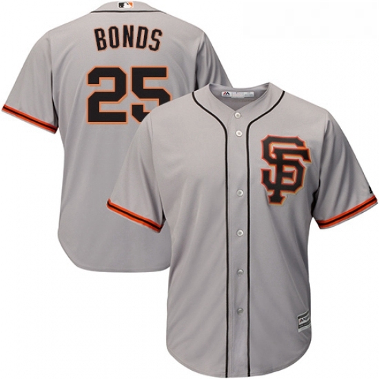 Youth Majestic San Francisco Giants 25 Barry Bonds Authentic Grey Road 2 Cool Base MLB Jersey Youth Majestic San Francisco Giants 25 Barry Bonds Authentic Grey Road 2 Cool Base MLB Jersey