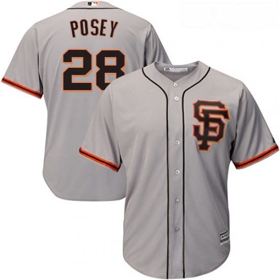 Youth Majestic San Francisco Giants 28 Buster Posey Authentic Grey Road 2 Cool Base MLB Jersey Youth Majestic San Francisco Giants 28 Buster Posey Authentic Grey Road 2 Cool Base MLB Jersey