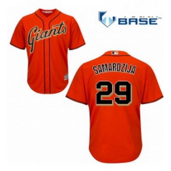 Youth Majestic San Francisco Giants 29 Jeff Samardzija Authentic Orange Alternate Cool Base MLB Jersey Youth Majestic San Francisco Giants 29 Jeff Samardzija Authentic Orange Alternate Cool Base MLB Jersey
