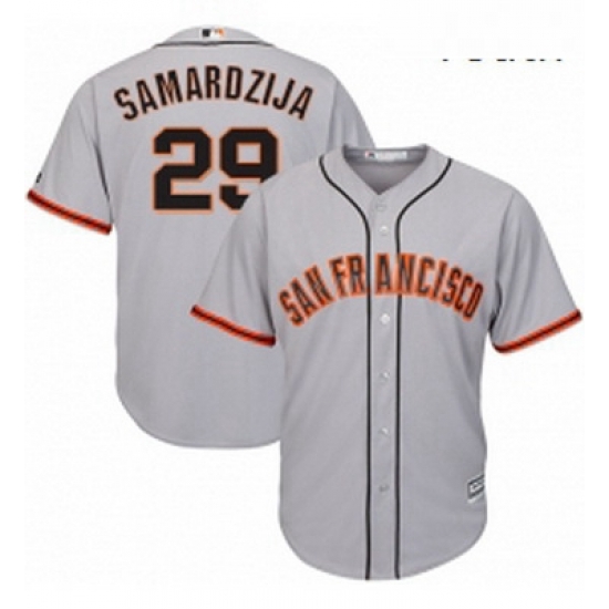 Youth Majestic San Francisco Giants 29 Jeff Samardzija Replica Grey Road Cool Base MLB Jersey Youth Majestic San Francisco Giants 29 Jeff Samardzija Replica Grey Road Cool Base MLB Jersey