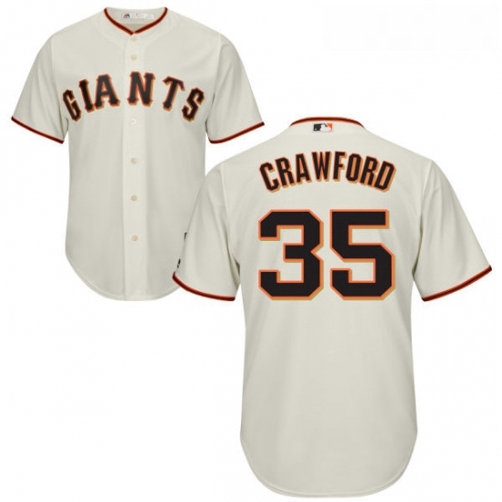 Youth Majestic San Francisco Giants 35 Brandon Crawford Replica Cream Home Cool Base MLB Jersey Youth Majestic San Francisco Giants 35 Brandon Crawford Replica Cream Home Cool Base MLB Jersey