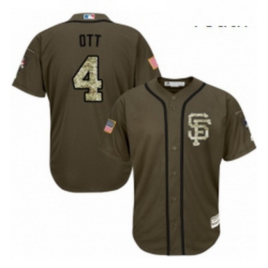 Youth Majestic San Francisco Giants 4 Mel Ott Authentic Green Salute to Service MLB Jersey Youth Majestic San Francisco Giants 4 Mel Ott Authentic Green Salute to Service MLB Jersey
