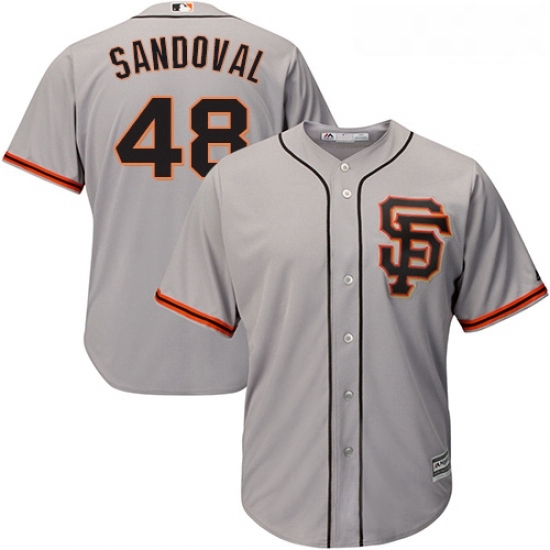 Youth Majestic San Francisco Giants 48 Pablo Sandoval Replica Grey Road 2 Cool Base MLB Jersey Youth Majestic San Francisco Giants 48 Pablo Sandoval Replica Grey Road 2 Cool Base MLB Jersey