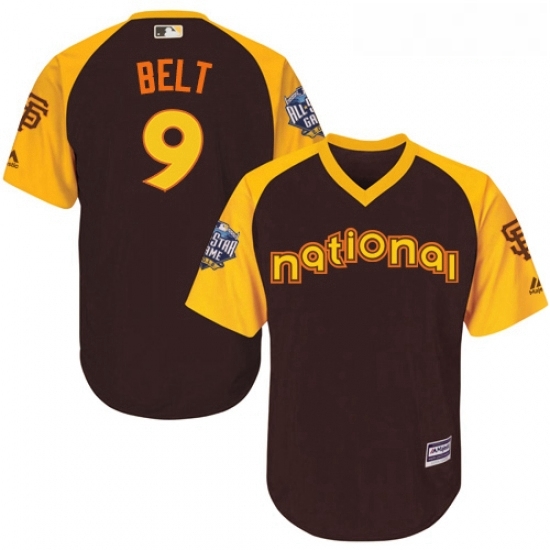 Youth Majestic San Francisco Giants 9 Brandon Belt Authentic Brown 2016 All Star National League BP Cool Base MLB Jersey Youth Majestic San Francisco Giants 9 Brandon Belt Authentic Brown 2016 All Star National League BP Cool Base MLB Jersey