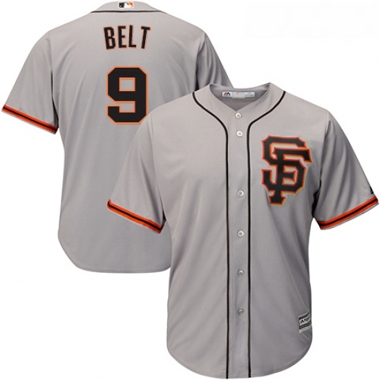 Youth Majestic San Francisco Giants 9 Brandon Belt Replica Grey Road 2 Cool Base MLB Jersey Youth Majestic San Francisco Giants 9 Brandon Belt Replica Grey Road 2 Cool Base MLB Jersey