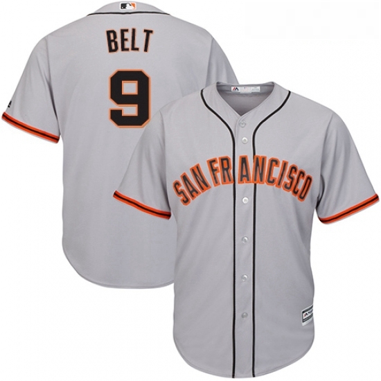 Youth Majestic San Francisco Giants 9 Brandon Belt Replica Grey Road Cool Base MLB Jersey Youth Majestic San Francisco Giants 9 Brandon Belt Replica Grey Road Cool Base MLB Jersey