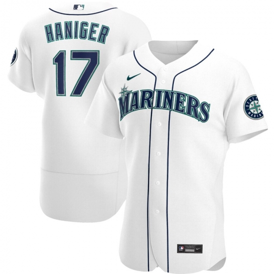 Men Seattle Mariners 17 Mitch Haniger Men Nike White Home 2020 Flex Base Player MLB Jersey Men Seattle Mariners 17 Mitch Haniger Men Nike White Home 2020 Flex Base Player MLB Jersey