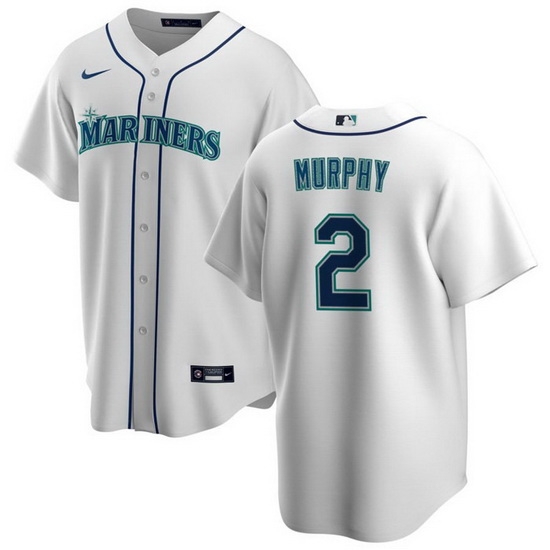 Men Seattle Mariners 2 Tom Murphy White Cool Base Stitched Jersey Men Seattle Mariners 2 Tom Murphy White Cool Base Stitched Jersey