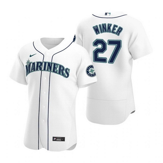 Men Seattle Mariners 27 Jesse Winker White Flex Base Stitched jersey Men Seattle Mariners 27 Jesse Winker White Flex Base Stitched jersey