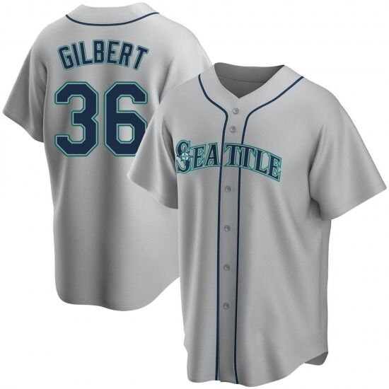Men Seattle Mariners 36 Logan Gilbert Gray Cool Base Stitched Jersey Men Seattle Mariners 36 Logan Gilbert Gray Cool Base Stitched Jersey