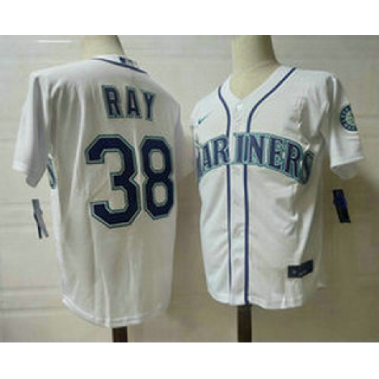 Men Seattle Mariners 38 Robbie Ray White Stitched MLB Flex Base Nike Jersey Men Seattle Mariners 38 Robbie Ray White Stitched MLB Flex Base Nike Jersey
