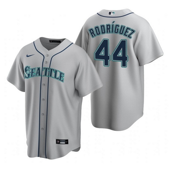 Men Seattle Mariners 44 Julio Rodr EDguez Grey Cool Base Stitched Jersey Men Seattle Mariners 44 Julio Rodr EDguez Grey Cool Base Stitched Jersey