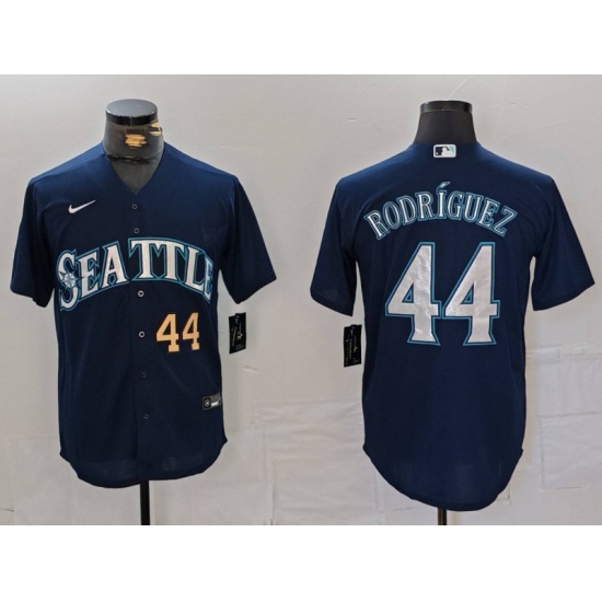 Men Seattle Mariners 44 Julio Rodr EDguez Navy Cool Base Stitched Jersey 1 Men Seattle Mariners 44 Julio Rodr EDguez Navy Cool Base Stitched Jersey 1